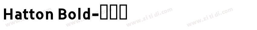 Hatton Bold字体转换
